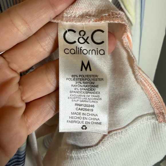 C&C California hooded striped sweatshirt • Women’s medium - Picture 2 of 8